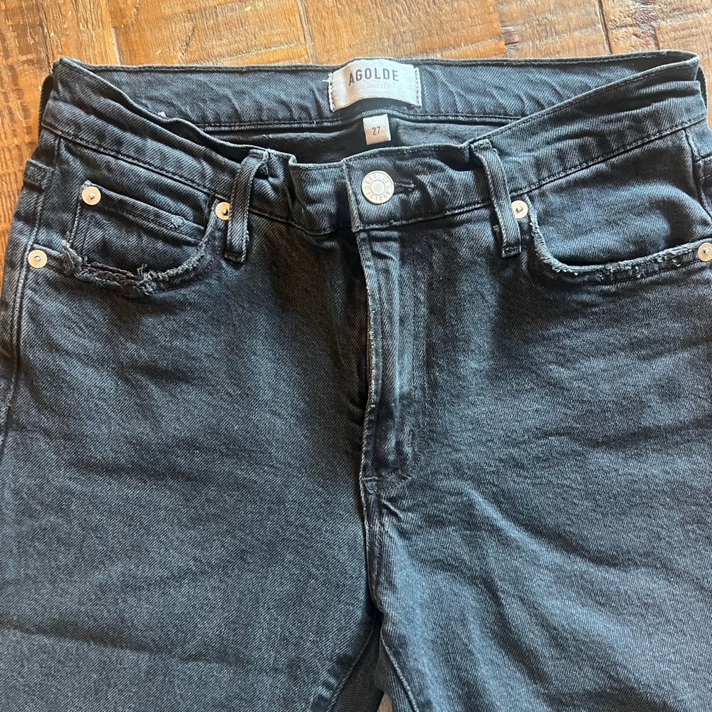 Agolde Charcoal Denim Pants